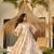 Printed cambric cotton full flaired gown