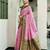 Pink green soft silk blend with woven work designer party wear festive saree with unstitched blouse piece