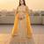 Women's Yellow Net Embroidered Semi-Stiched Lehenga Choli Set With Dupatta And Blouse Piece