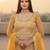 Women's Yellow Net Embroidered Semi-Stiched Lehenga Choli Set With Dupatta And Blouse Piece