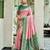 Pink rama soft silk blend with woven work designer party wear festive saree with unstitched blouse piece
