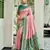 Pink rama soft silk blend with woven work designer party wear festive saree with unstitched blouse piece