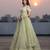 Women's Light Yellow Net Embroidered Semi-Stiched Lehenga Choli Set With Dupatta And Unstiched Blouse Piece