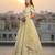 Women's Yellow Net Embroidered Semi-Stiched Lehenga Choli Set With Dupatta And Unstiched Blouse Piece