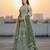 Women's Mehendi Net Embroidered Semi-Stiched Lehenga Choli Set With Dupatta And Unstiched Blouse Piece