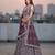 Wine Net Embroidered Lehenga Choli Set With Dupatta And Blouse Piece