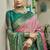 Pink rama soft silk blend with woven work designer party wear festive saree with unstitched blouse piece