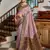 Lavender  soft silk blend with woven work designer party wear festive saree with unstitched blouse piece