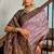 Lavender  soft silk blend with woven work designer party wear festive saree with unstitched blouse piece