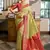 Pista pink soft silk blend with woven work designer party wear festive saree with unstitched blouse piece