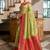 Pista pink soft silk blend with woven work designer party wear festive saree with unstitched blouse piece
