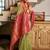 Pista pink soft silk blend with woven work designer party wear festive saree with unstitched blouse piece