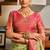 Pista pink soft silk blend with woven work designer party wear festive saree with unstitched blouse piece