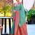 Teal blue soft silk blend with woven work designer party wear festive saree with unstitched blouse piece