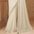 Cream georgette silk blend embroidered saree with unstitched blouse piece