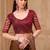 Mehendi satin georgette embroidered saree with unstitched blouse piece