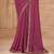 Onion pink georgette embroidered saree with unstitched blouse piece