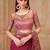 Onion pink georgette embroidered saree with unstitched blouse piece