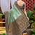 Teal green soft silk blend with woven work designer party wear festive saree with unstitched blouse piece