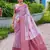 Lavender soft silk blend with woven work designer party wear festive saree with unstitched blouse piece