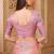 Pink satin georgette embroidered saree with unstitched blouse piece