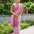 Lavender soft silk blend with woven work designer party wear festive saree with unstitched blouse piece