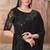 Black soft silk blend embroidered saree with unstitched blouse piece