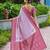 Lavender soft silk blend with woven work designer party wear festive saree with unstitched blouse piece