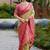 Pista green soft silk blend with woven work designer party wear festive saree with unstitched blouse piece
