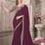 Wine soft silk blend embroidered saree with unstitched blouse piece