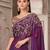 Purple soft silk blend embroidered saree with unstitched blouse piece