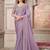 Lavender soft silk blend embroidered saree with unstitched blouse piece