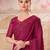 Magenta soft silk blend embroidered saree with unstitched blouse piece
