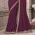 Wine soft silk blend embroidered saree with unstitched blouse piece