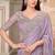 Lavender soft silk blend embroidered saree with unstitched blouse piece