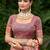 Peach soft silk blend with woven work designer party wear festive saree with unstitched blouse piece