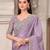 Lavender soft silk blend embroidered saree with unstitched blouse piece