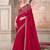 Magenta soft silk blend embroidered saree with unstitched blouse piece