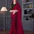 Magenta chiffon embroidered saree with unstitched blouse piece