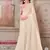 Cream soft silk blend embroidered saree with unstitched blouse piece