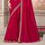 Magenta soft silk blend embroidered saree with unstitched blouse piece