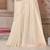 Cream soft silk blend embroidered saree with unstitched blouse piece