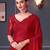 Rani silk blend embroidered saree with unstitched blouse piece