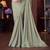 Pista silk blend embroidered saree with unstitched blouse piece