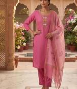 Womens new fancy premium mul chanderi kurta set