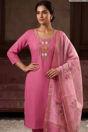 Womens new fancy premium mul chanderi kurta set