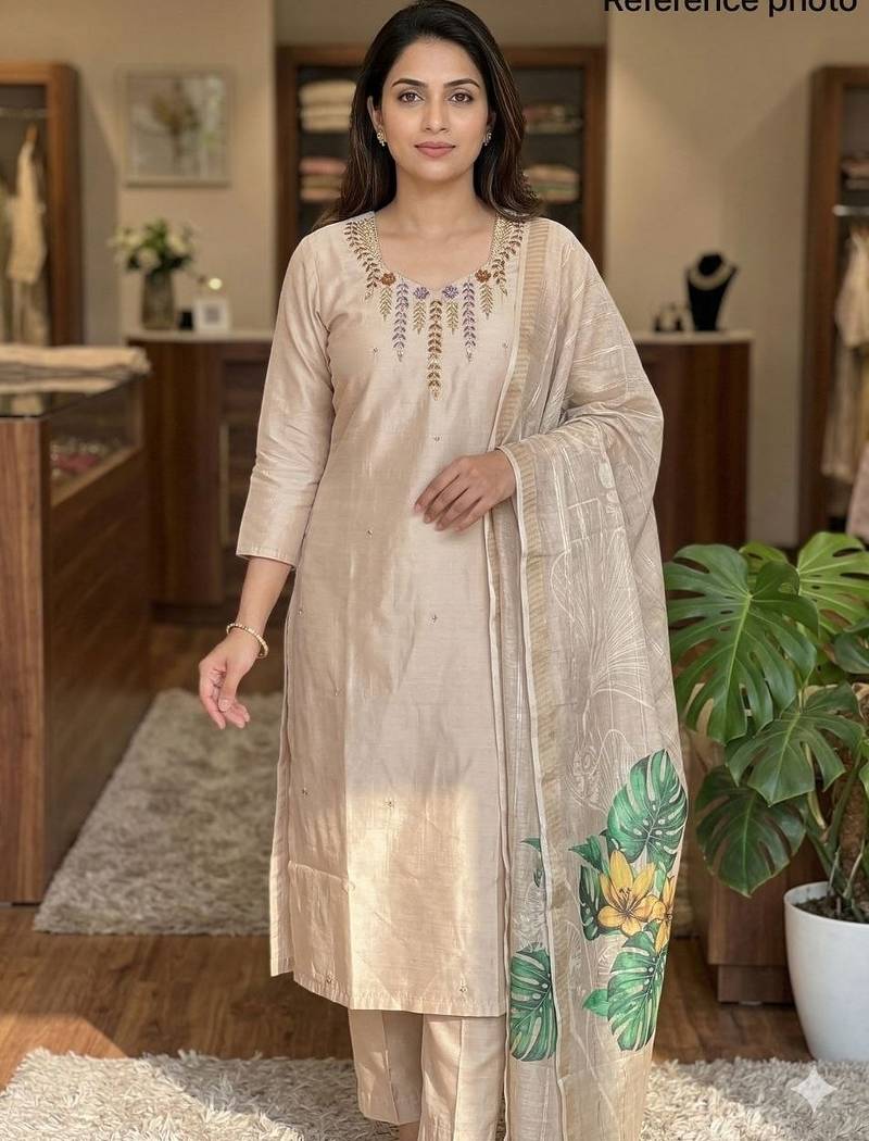 New  trendy fancy premium mul chanderi kurta set