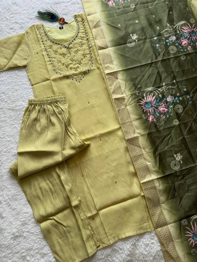 New  trendy fancy premium mul chanderi kurta set