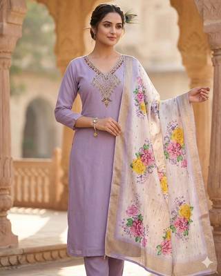 Womens fancy mul chanderi kurta set 3