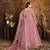 PINK COLOR CORDING WORK HEAVY NET GOWN 